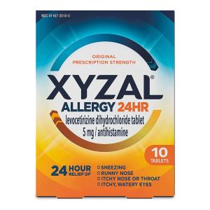 Xyzal Tablets 5 Mg Prescription Strength Original Allergy 24 Hr
