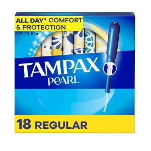 Tampax Pearl Tampons Plastic Applicator Regular Absorbency Unscented