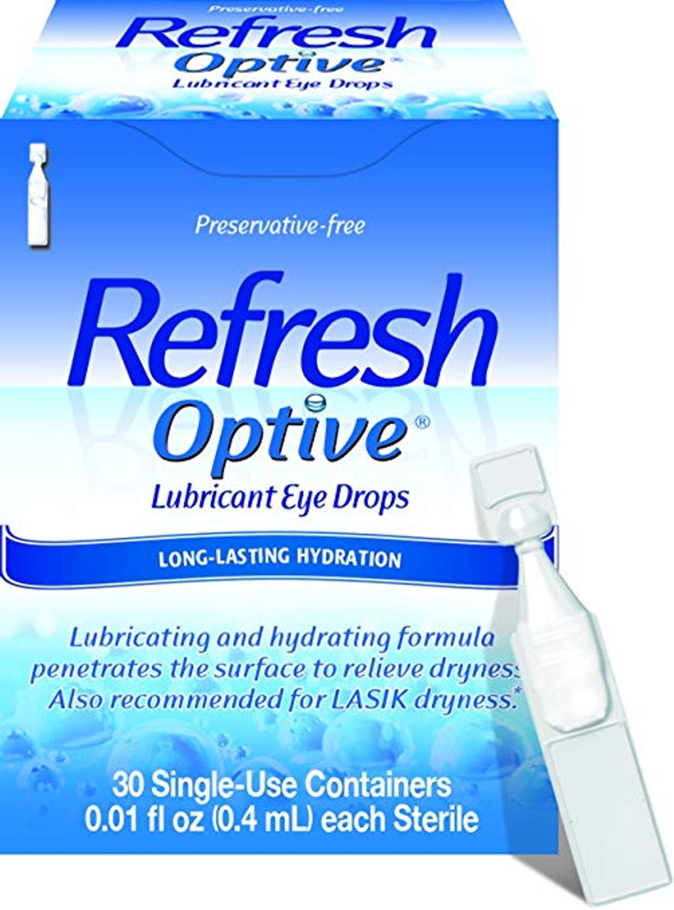 Refresh Optive Lubricant Eye Drops 30 Single-Use Containers