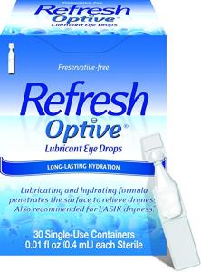 Refresh Optive Lubricant Eye Drops 30 Single-Use Containers