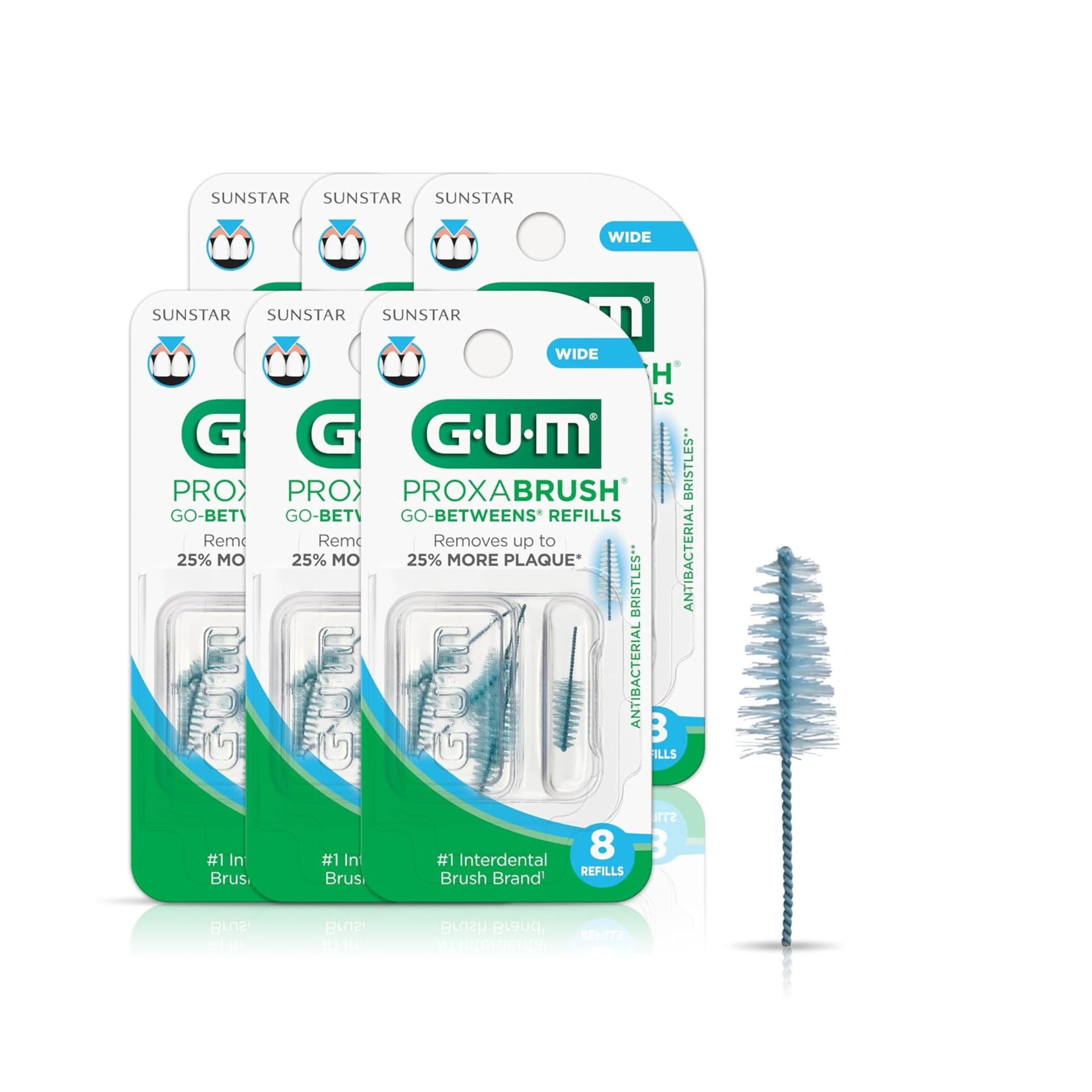 GUM Proxabrush Go-Betweens Refills, Wide