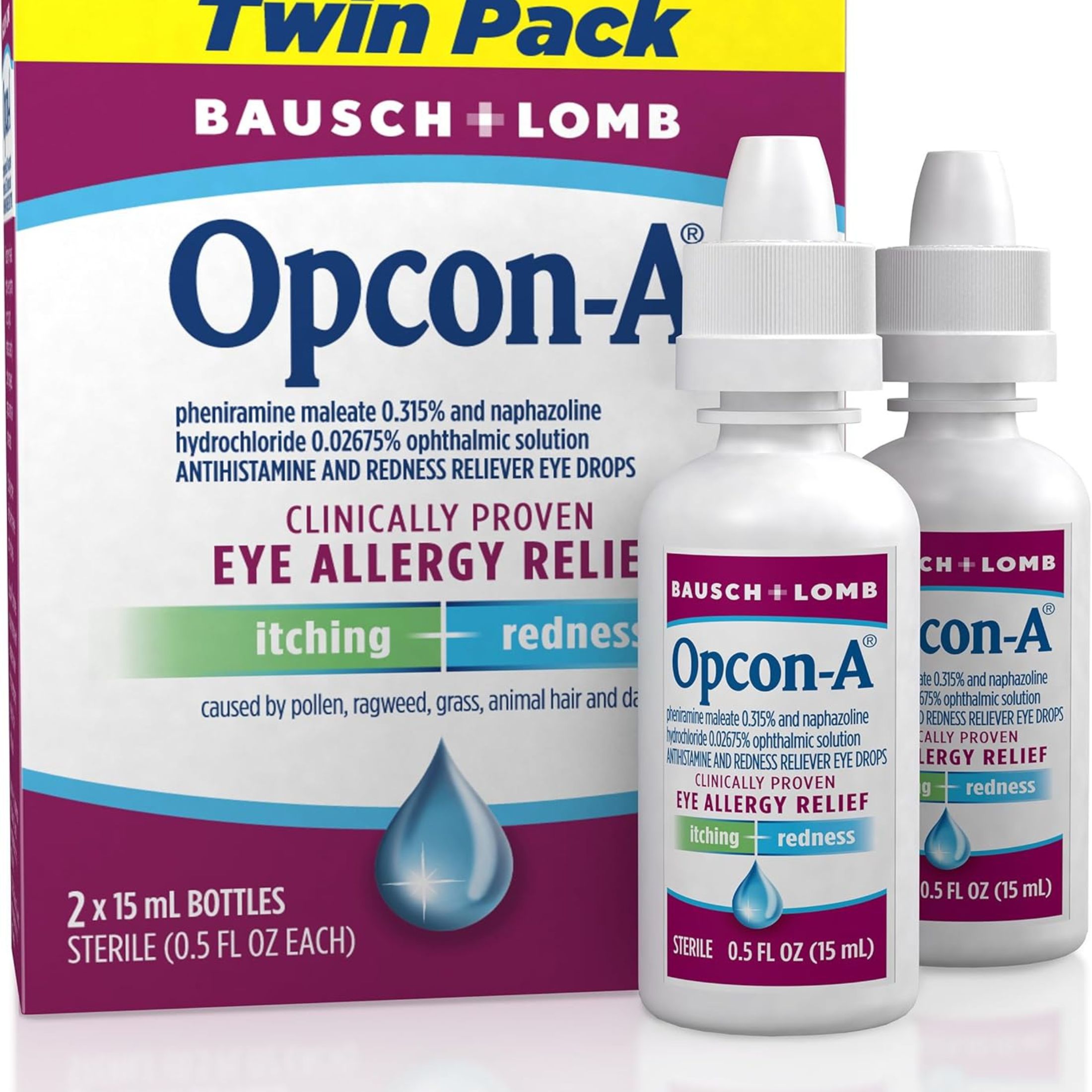 Bausch & Lomb Opcon-A Eye Allergy Relief Drops