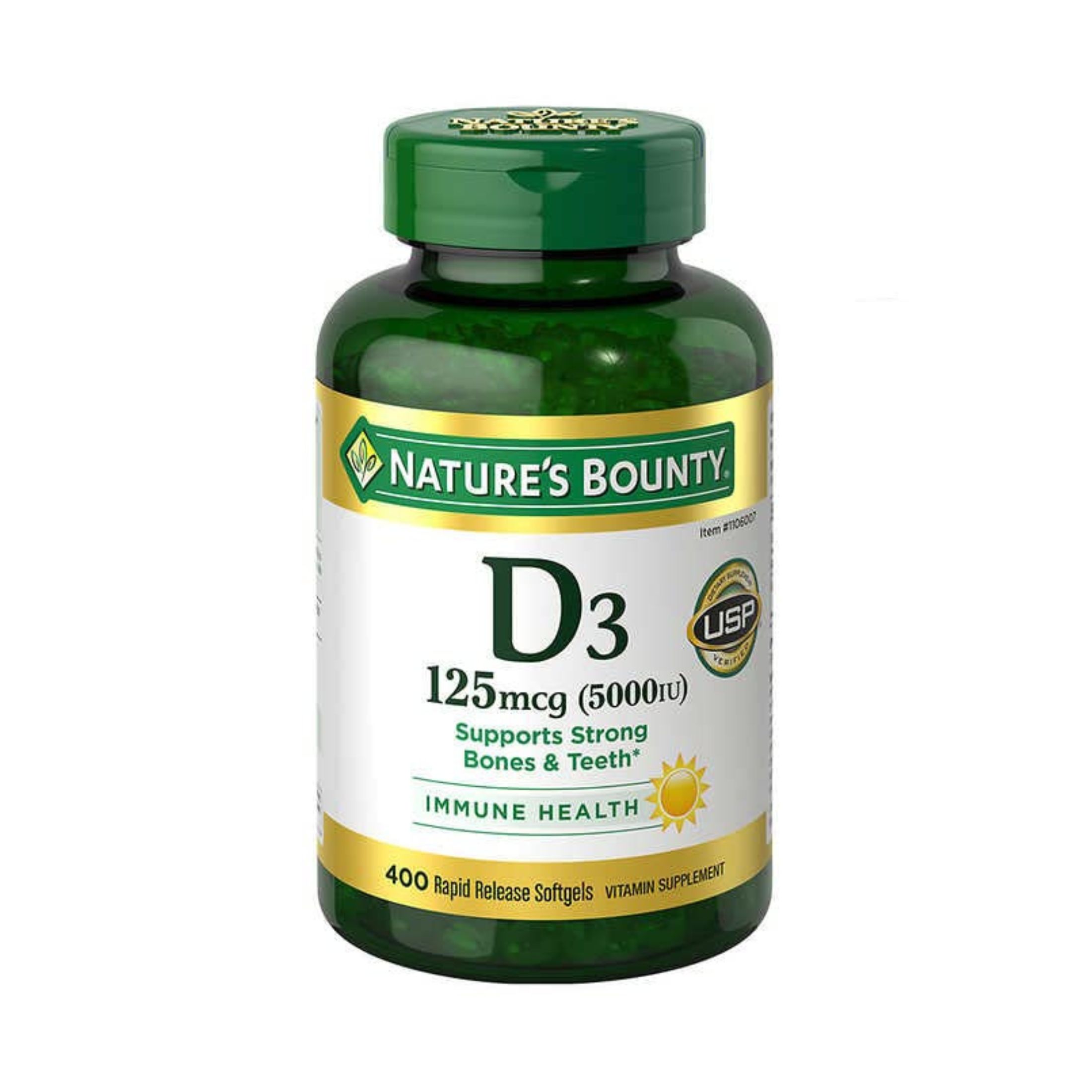 Nature's Bounty D3 Softgels 125mcg