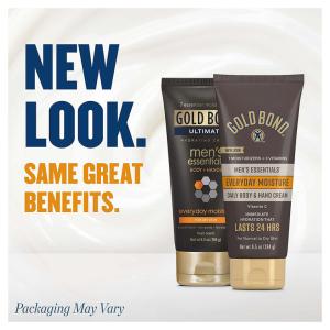 Gold Bond Daily Body & Hand Cream, Men's Essentials, Everyday Moisture 6.5 Oz