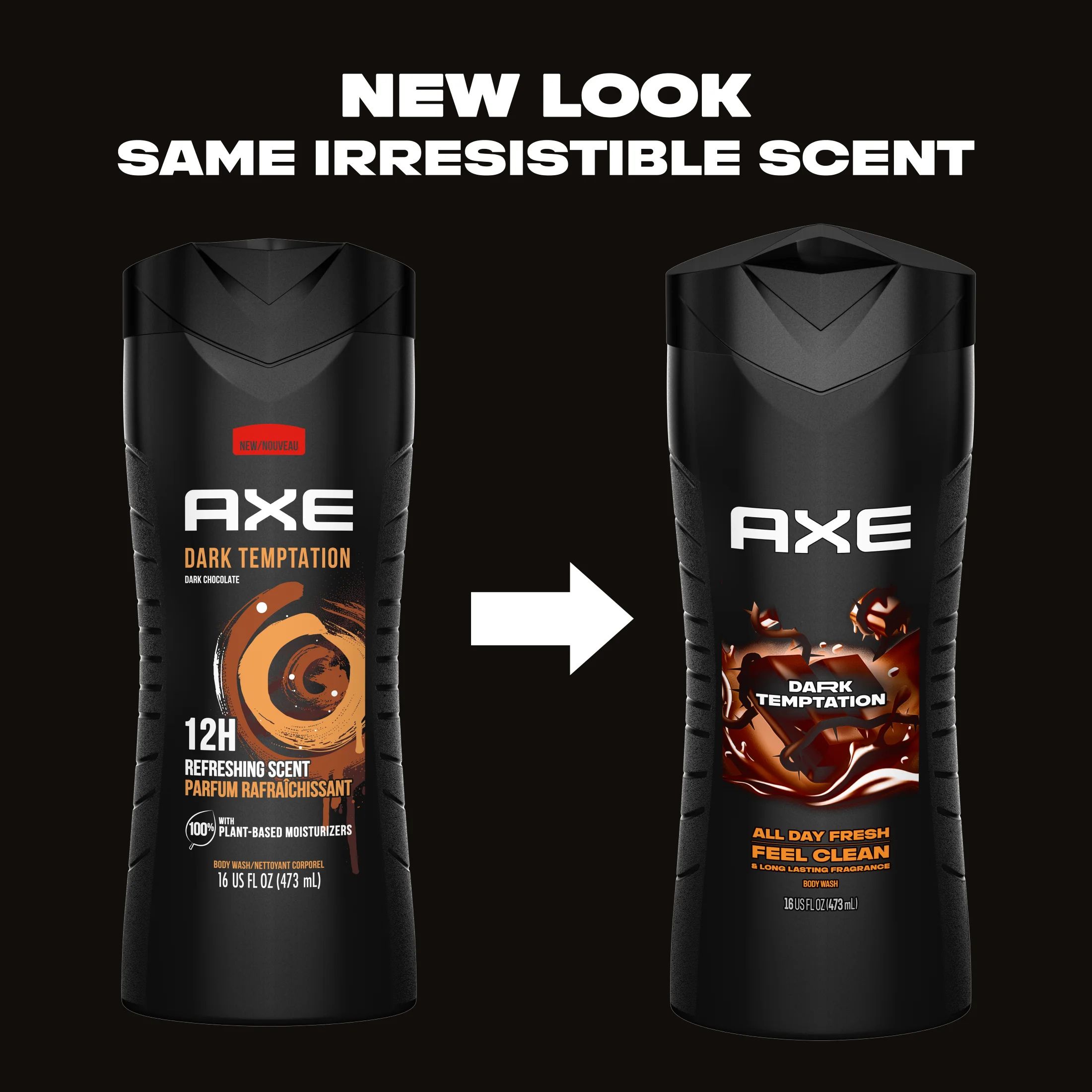 AXE Refreshing Body Wash, Dark Temptation, 16 Oz