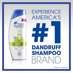Head & Shoulders Green Apple Anti-Dandruff Paraben Free 2 In 1 Shampoo Conditioner 13.5 Fl Oz