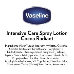 Vaseline Intensive Care Cocoa Radiant Spray Moisturizer 6.5oz