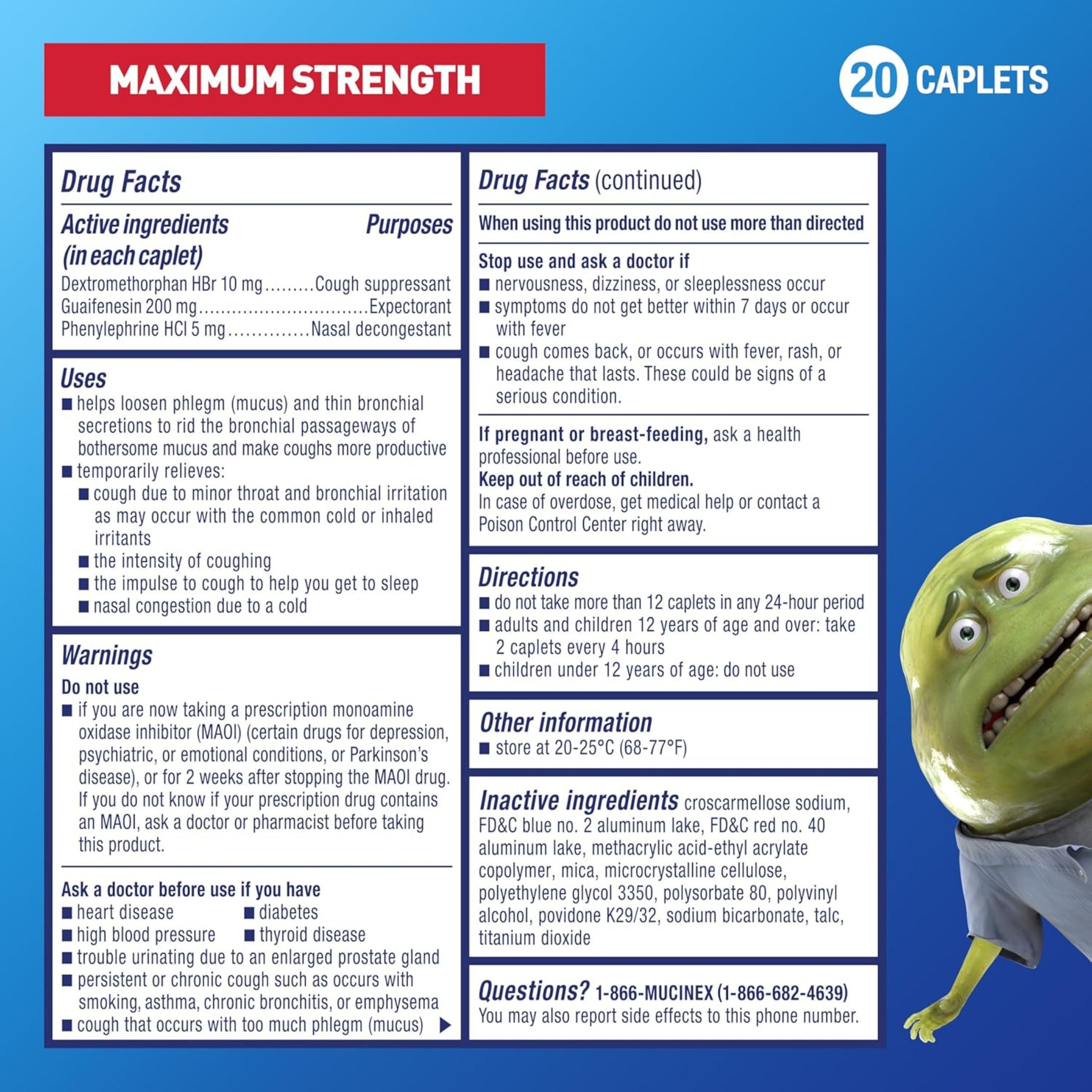 Mucinex Severe Congestion & Cough, Maximum Strength, Caplets