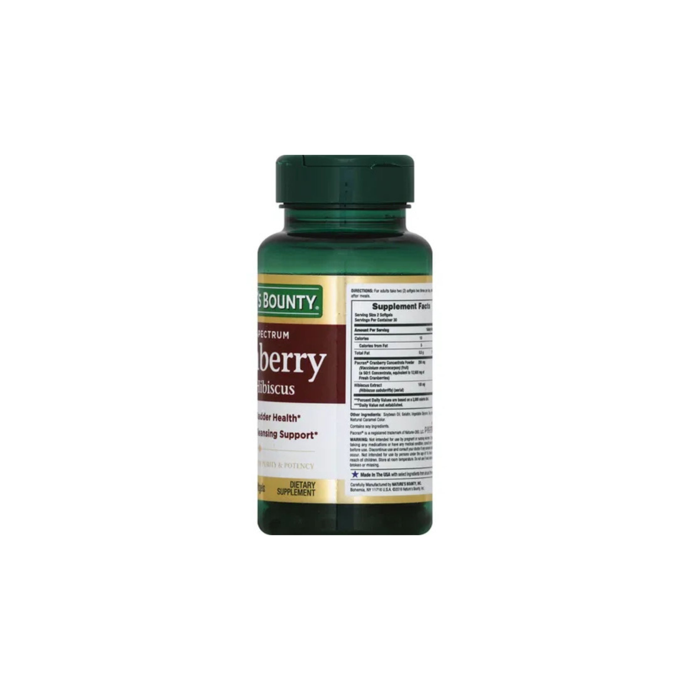 Nature's Bounty Cranberry, Dual Spectrum, With Hibiscus, Rapid Release Softgels