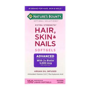 Nature's Bounty Optimal Solutions, Extra Strength Hair, Skin & Nails, 150 Rapid Release Liquid Softgels