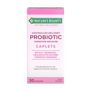 Nature's Bounty Optimal Solutions Probiotic, Controlled Delivery, Targeted Release, Caplets