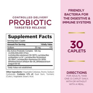 Nature's Bounty Optimal Solutions Probiotic, Controlled Delivery, Targeted Release, Caplets