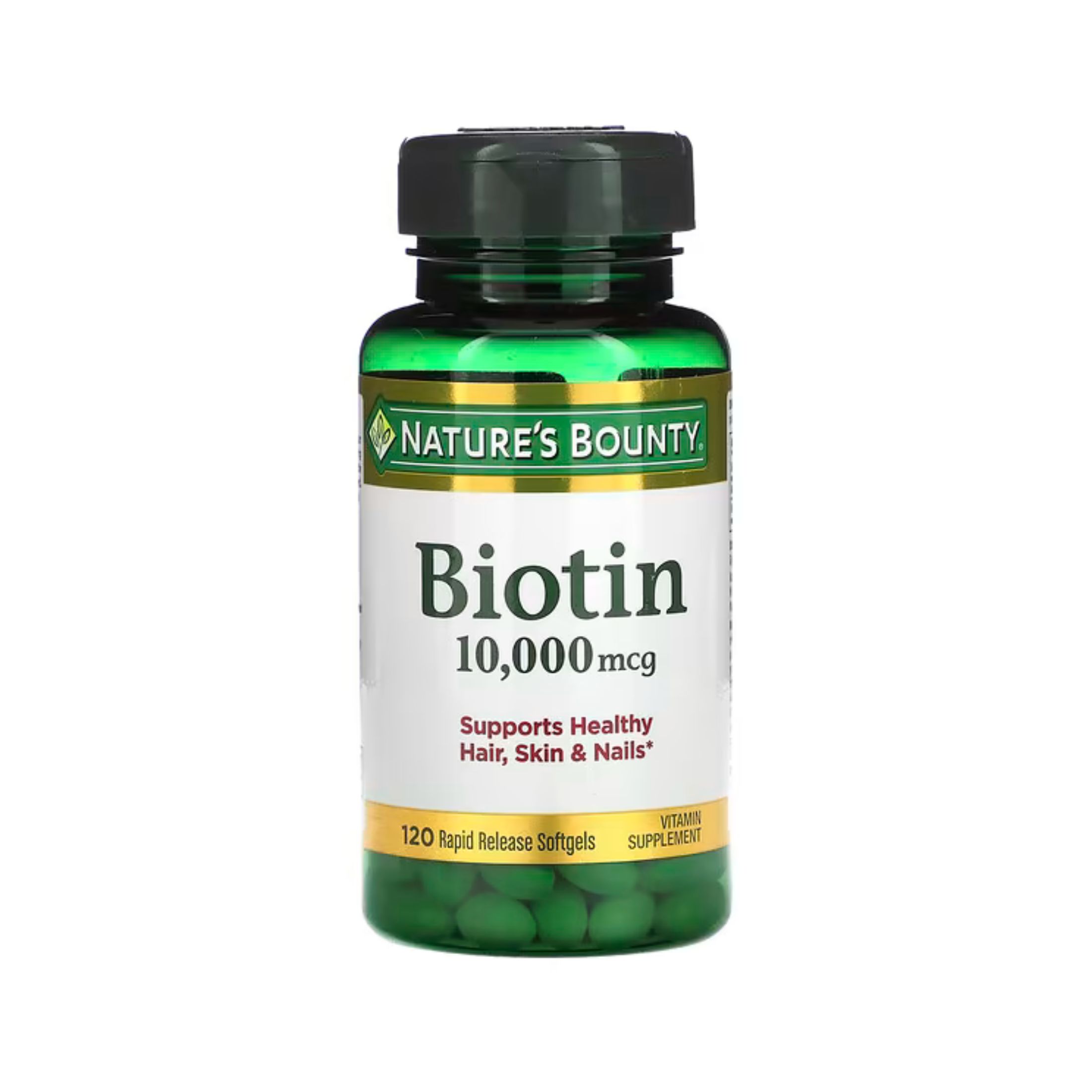 Nature's Bounty Biotin, 10,000 Mcg, Rapid Release Softgels