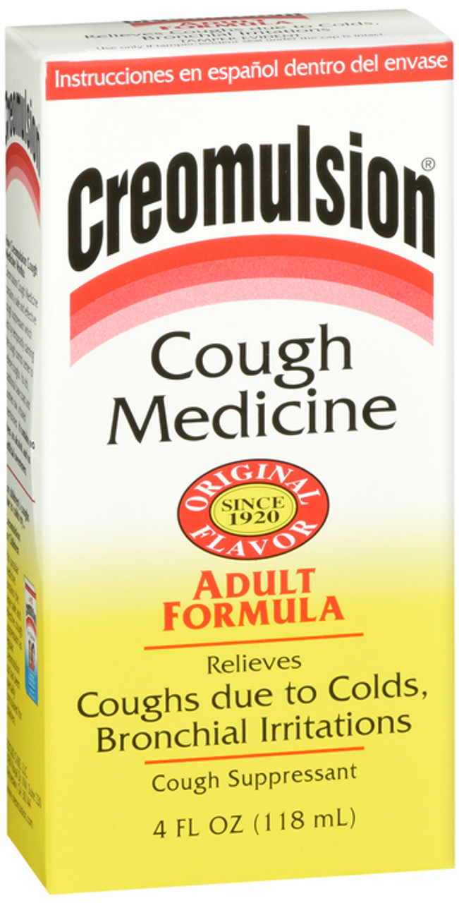 Creomulsion Cough Medicine, Adult Formula, 4 Oz