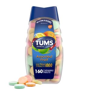 Tums 74610 Ultra Strength Assorted Fruit Antacid Chewable Tablet For Heartburn Relief