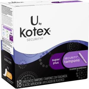 U By Kotex Security Tampons With Plastic Applicators Unscented Super Plus Absorbency
