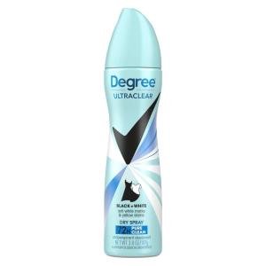 Degree UltraClear Dry Spray Black + White Pure Clean Antiperspirant Deodorant - 3.8oz