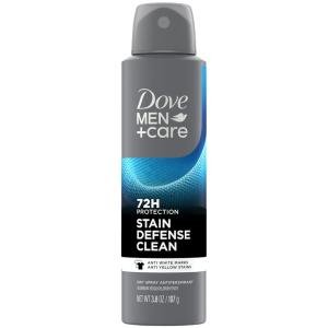 Dove Men Care Stain Defense Clean 72H Dry Spray Antiperspirant Deodorant, 3.8 Oz