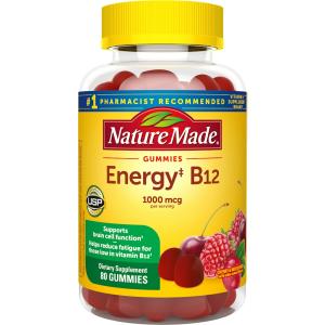 Nature Made Energy B12, 1000 Mcg, Gummies, Cherry & Mixed Berry