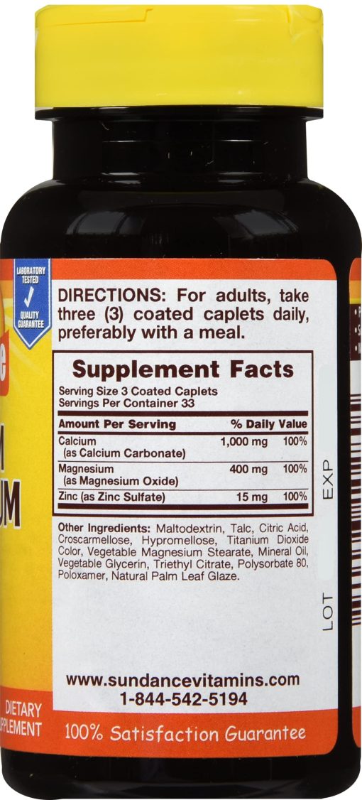 Sundance Calcium 600 Mg + Vitamin D3 800 IU - 200 Coated Caplets