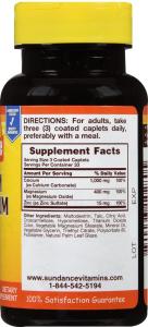 Sundance Calcium 600 Mg + Vitamin D3 800 IU - 200 Coated Caplets
