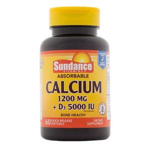 Sundance Vitamins Absorbable Calcium 1200 Mg + D3 5000 IU - 60 Softgels
