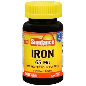 Sundance Vitamins Iron 65 Mg – 100 Tablets