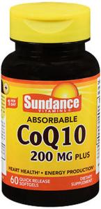 Sundance Absorbable CoQ10, 200 Mg, 60 Quick Release Softgels