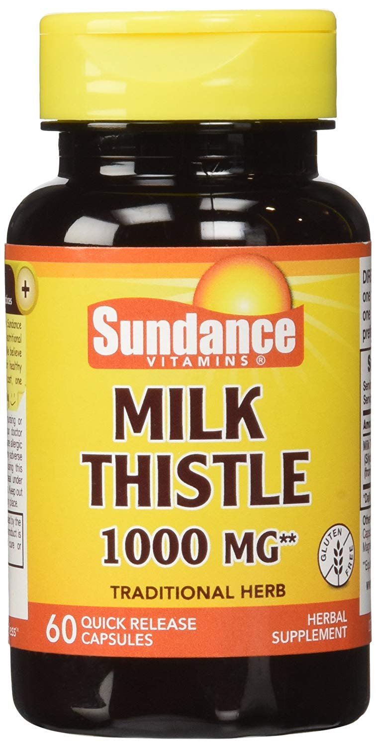 Sundance Vitamins Milk Thistle Capsules, 1000 Mg, 60 Caps