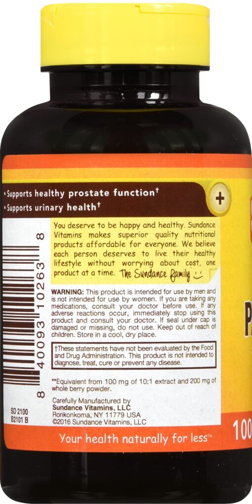 Sundance Vitamins Saw Palmetto 1200 Mg - 100 Capsules