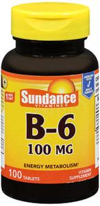 Sundance Vitamins B-6 100 Mg Energy Metabolism Tablets