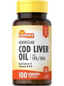 Sundance Vitamins Norwegian Cod Liver Oil Softgels