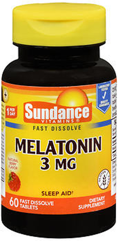 Sundance Vitamins Melatonin 3 Mg Natural, Berry Flavor