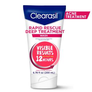 Clearasil Rapid Rescue Deep Treatment Wash Salicylic Acid Acne Medication Maximum Strength 6.78 Fl Oz