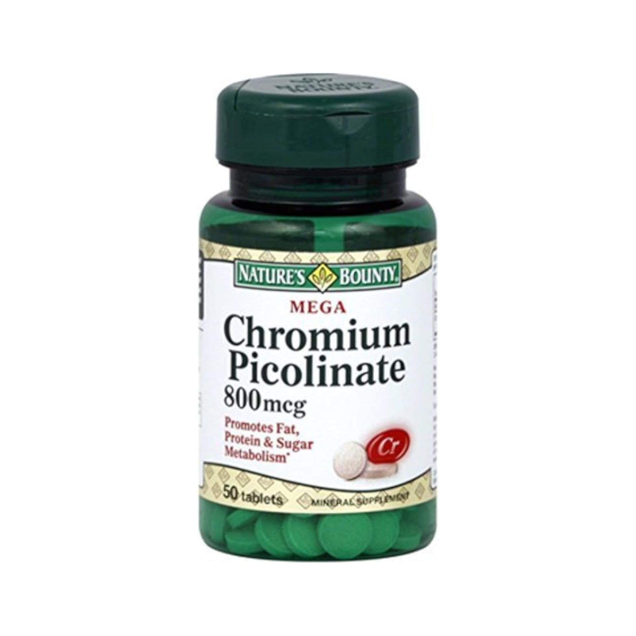 Nature's Bounty Mega Chromium Picolinate 800 Mcg Tablets