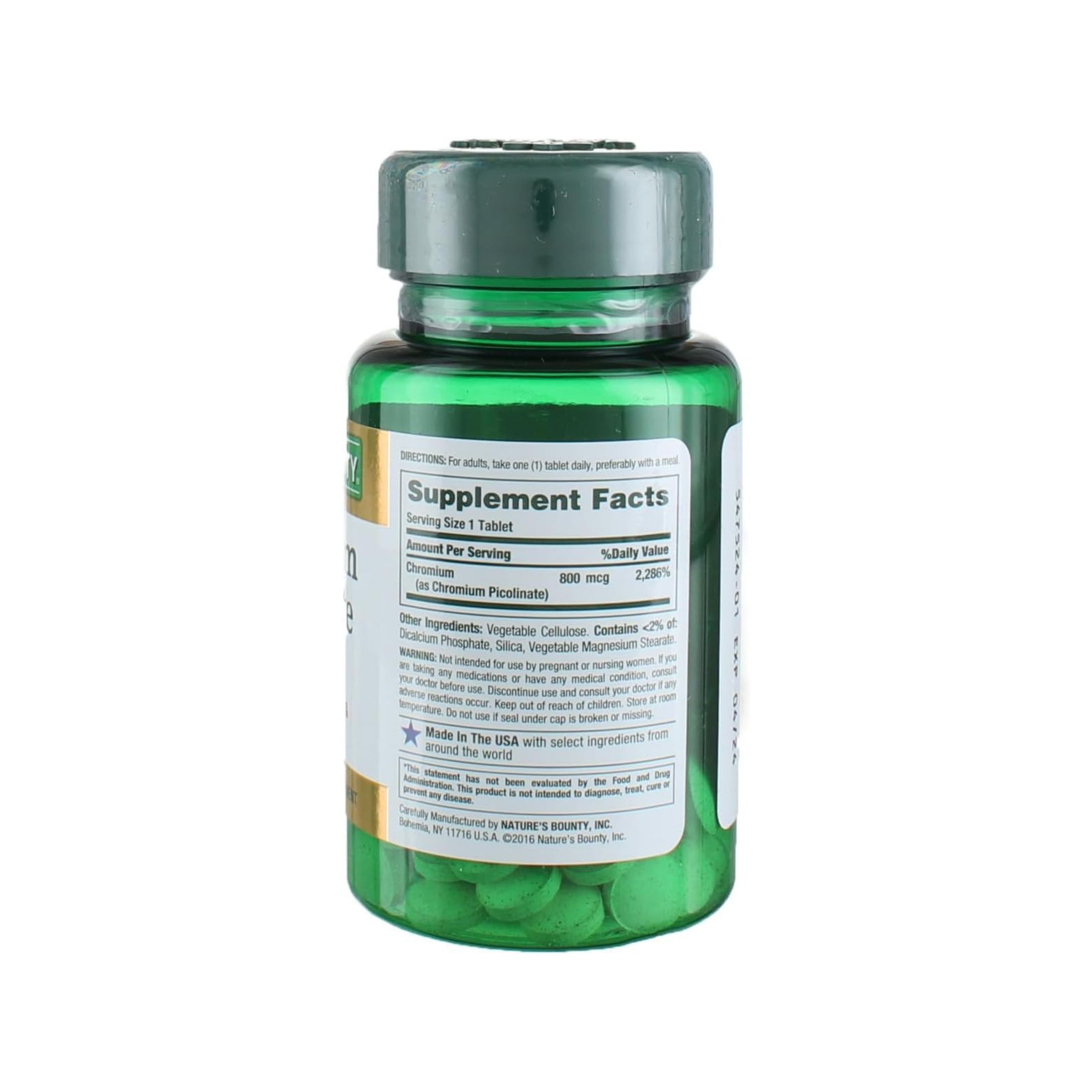 Nature's Bounty Mega Chromium Picolinate 800 Mcg Tablets