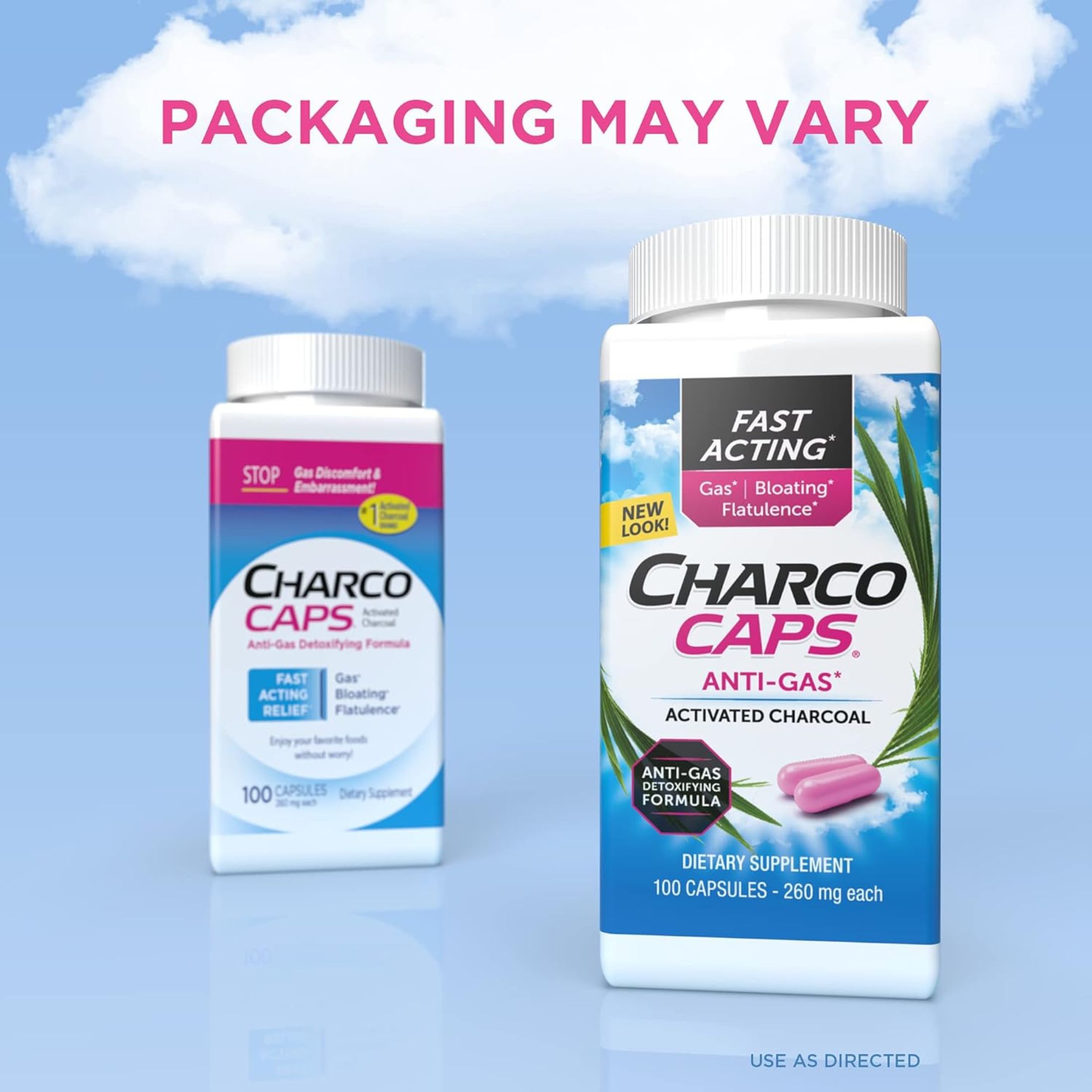 Charcocaps Anti-Gas Formula Capsules 100 Ea