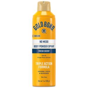 Gold Bond Body Powder Spray, No Mess, Fresh Scent 7 Oz