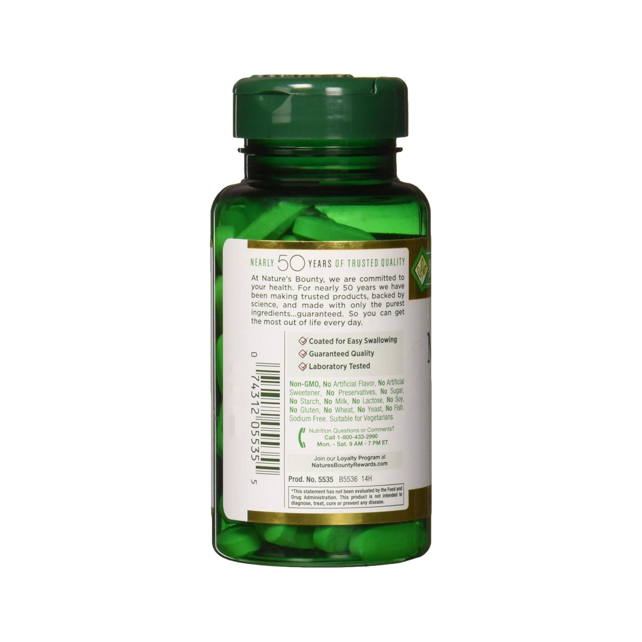 Nature's Bounty Mineral Magnesium Coated Tablets, 500 Mg