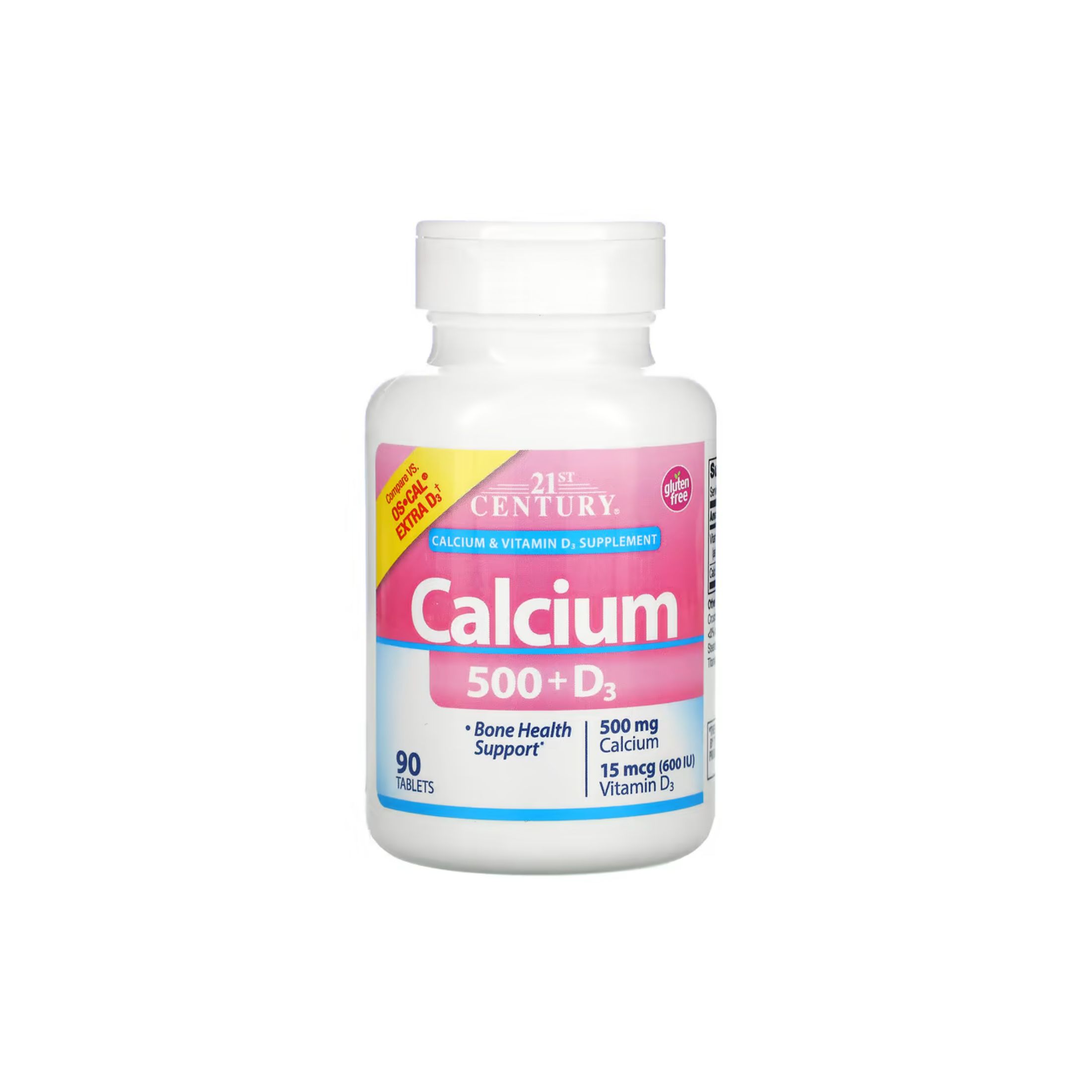 21st Century Calcium Plus D Supplement, 600 Mg