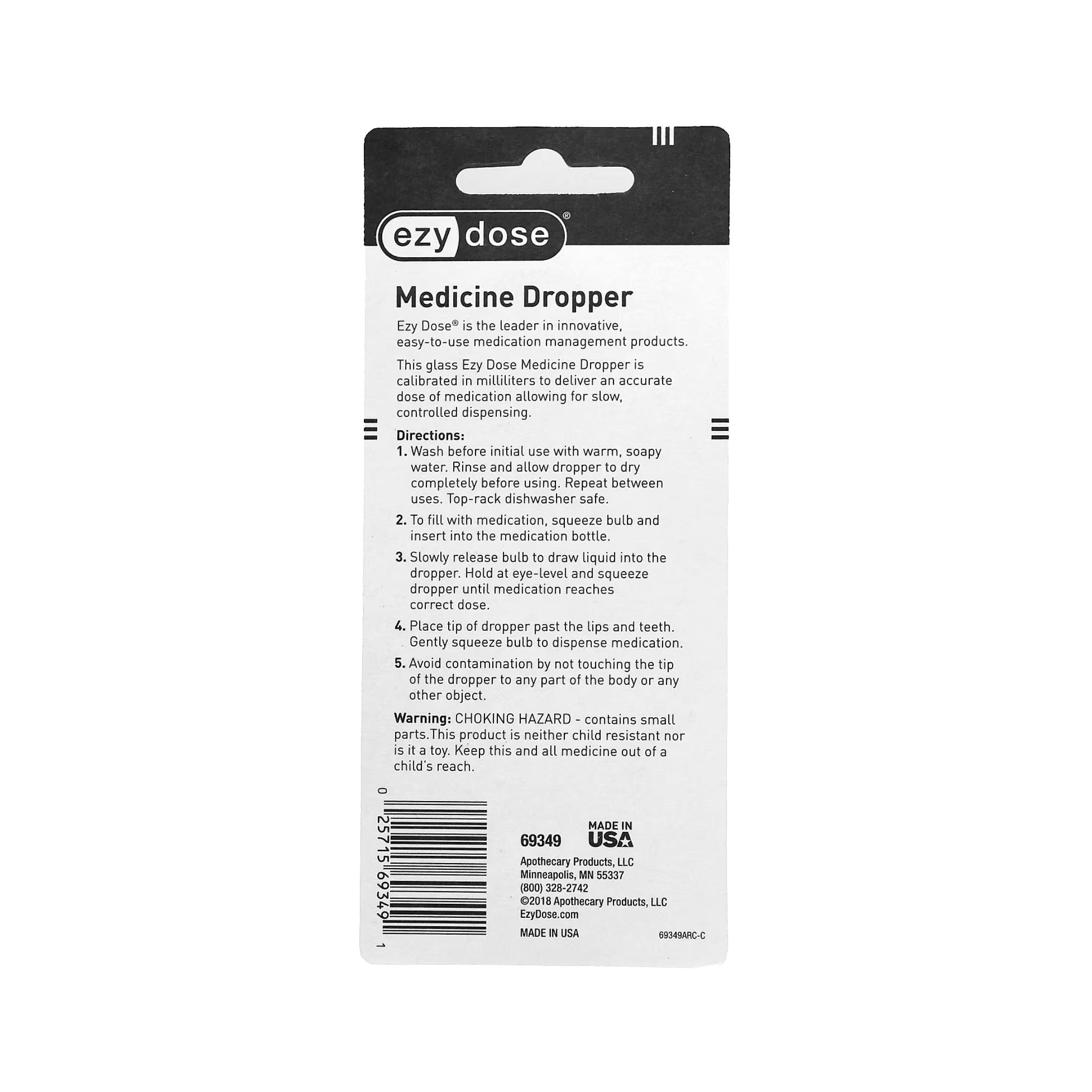 Ezy Dose Medicine Dropper, Glass, 1 Ml