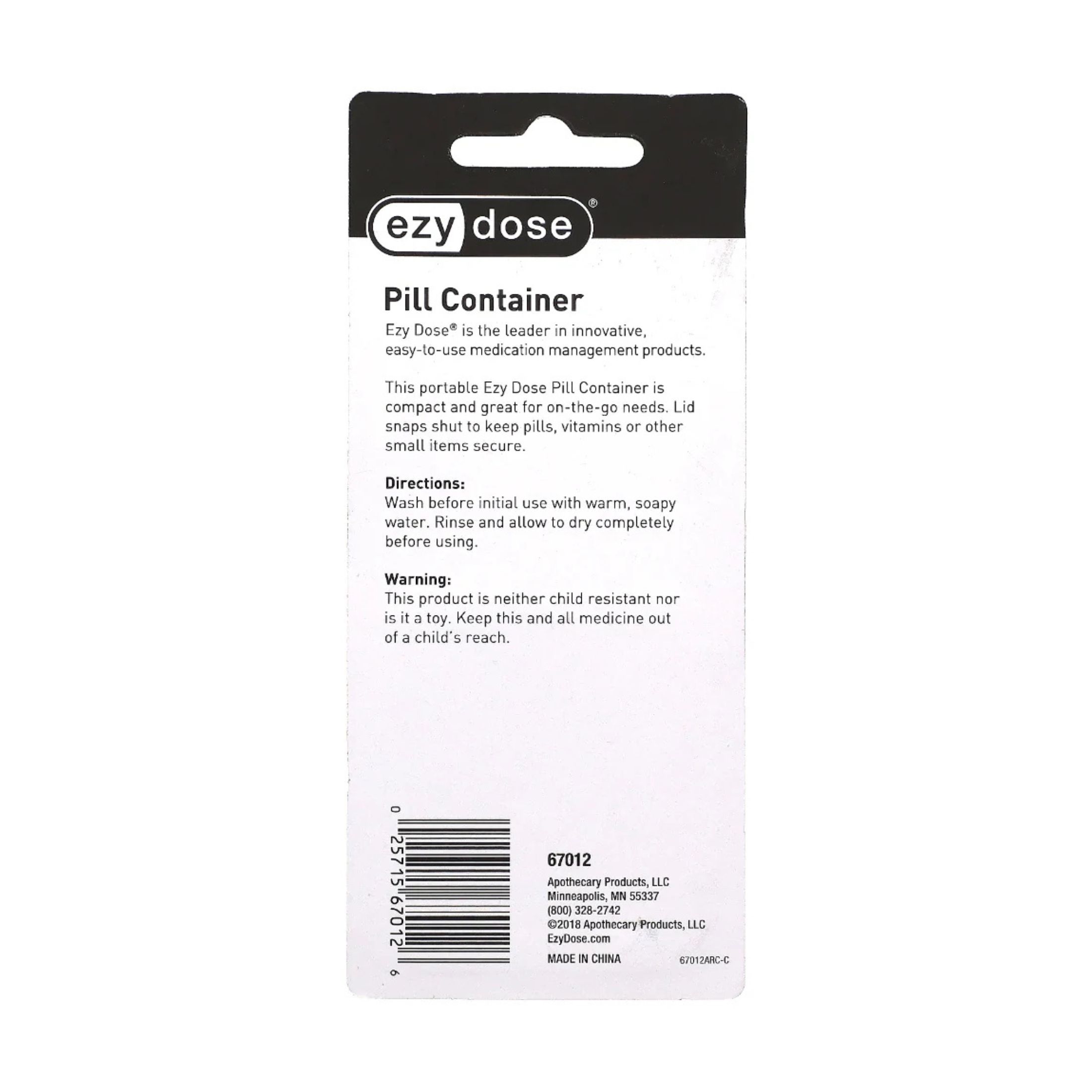 Ezy Dose Pockettes Pill Container 67012