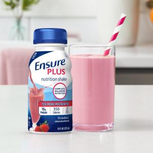 Ensure Plus Nutrition Shake Strawberry Ready-to-Drink 8 Fl Oz Bottle