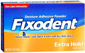Fixodent Denture Adhesive Powder, Extra Hold, 2.7 Oz (76 G)