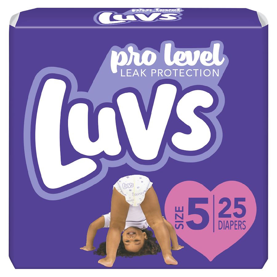 Luvs Pro Level Leak Protection Size 5 Diapers Jumbo