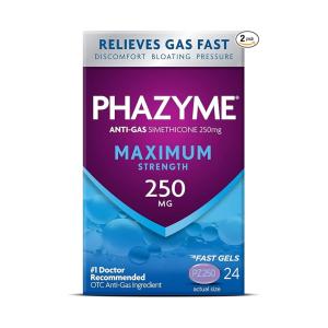 Phazyme Anti Gas, Maximum Strength, 250 Mg, Fast Gels