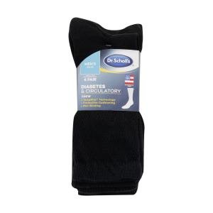 Dr. Scholl's DSU2126 Adult's Diabetic Crew Sock Black - 1 Pr