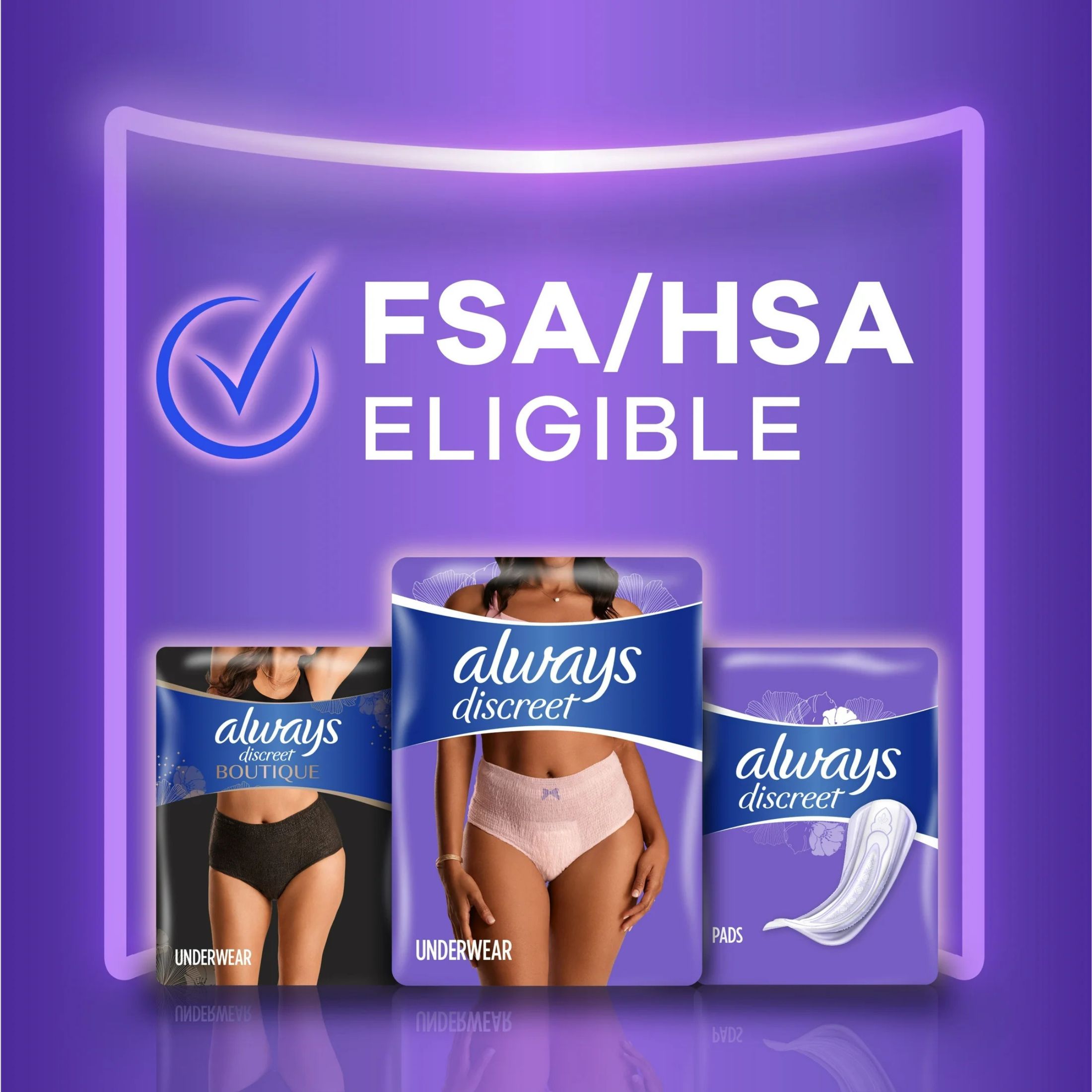 Always Discreet Adult Incontinence Underwear For Women Maximum Absorbency, XL Sizes 20 To 26