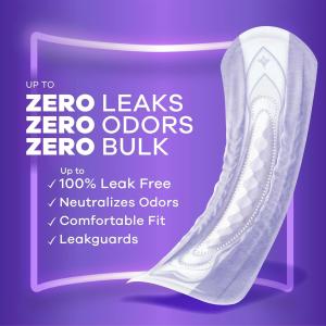 Always Discreet Incontinence Pads For Women, Heavy Absorbency, Long Length