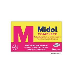 Midol Complete Menstrual Pain Relief Caplets With Acetaminophen
